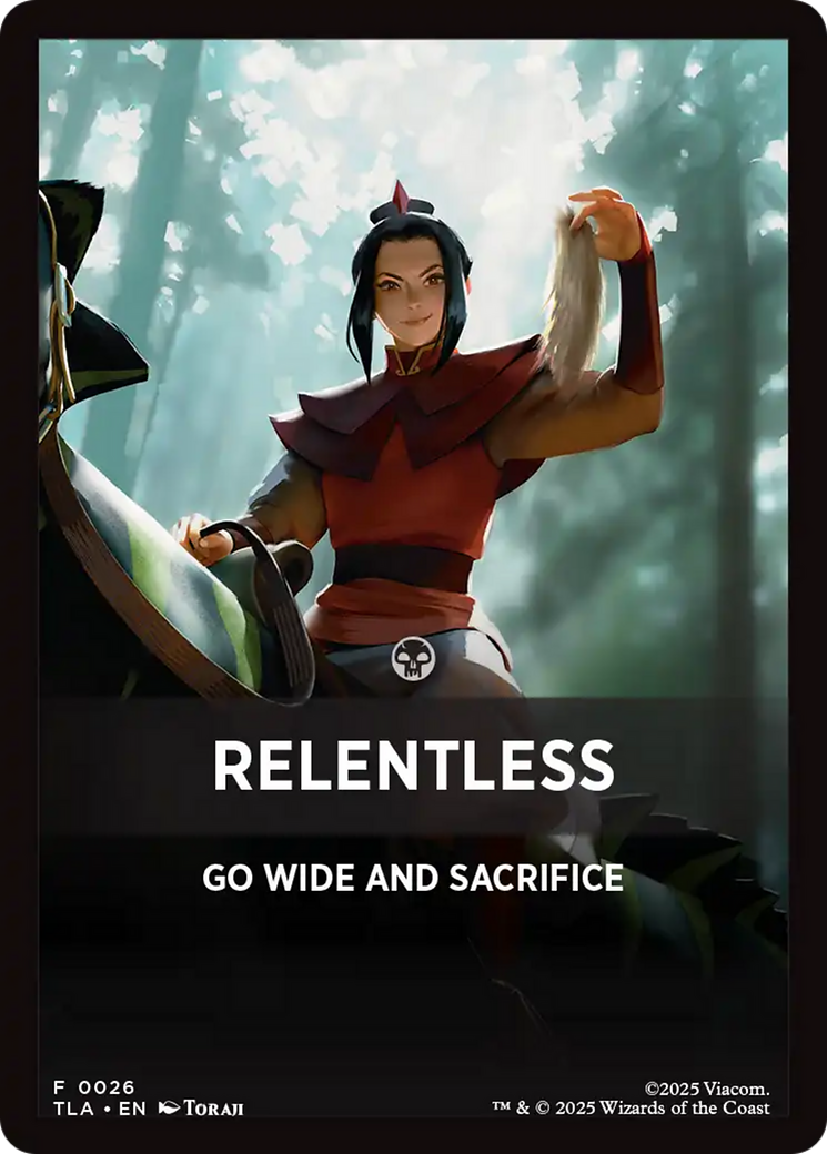 Relentless Theme Card [Avatar: The Last Airbender Tokens] | Red Claw Gaming