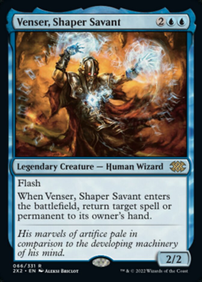 Venser, Shaper Savant [Double Masters 2022] MTG Single Magic: The Gathering    | Red Claw Gaming