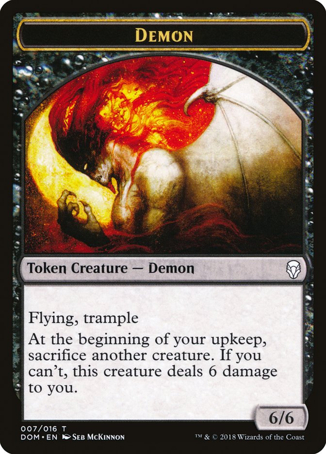 Demon Token [Dominaria Tokens] MTG Single Magic: The Gathering | Red Claw Gaming