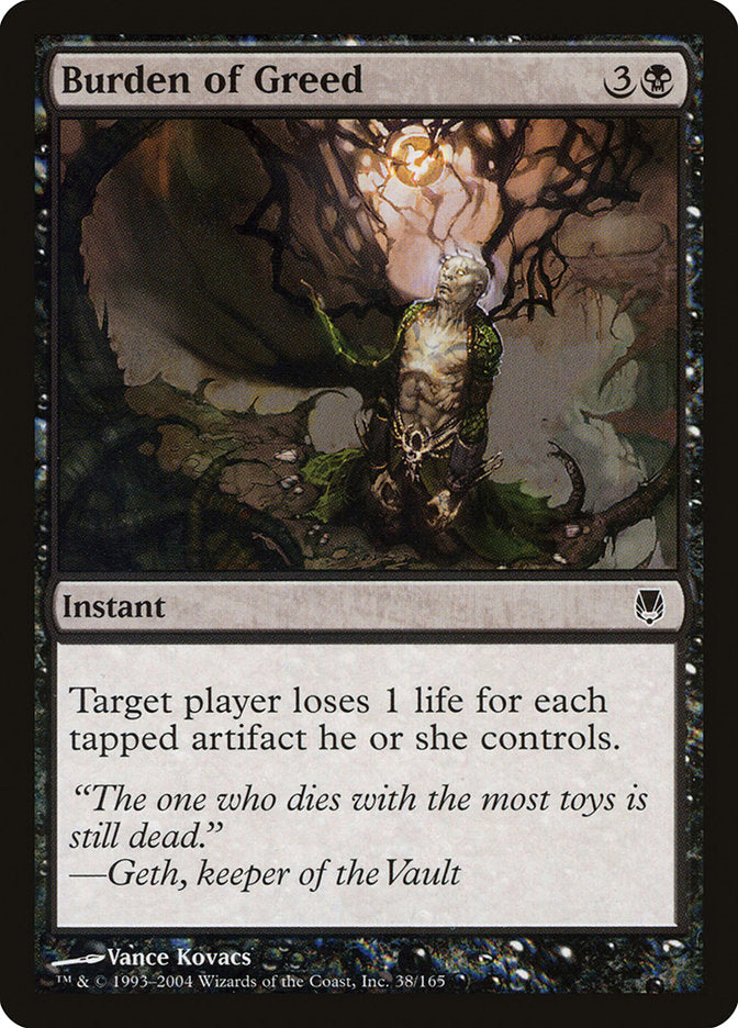 Burden of Greed [Darksteel] MTG Single Magic: The Gathering | Red Claw Gaming