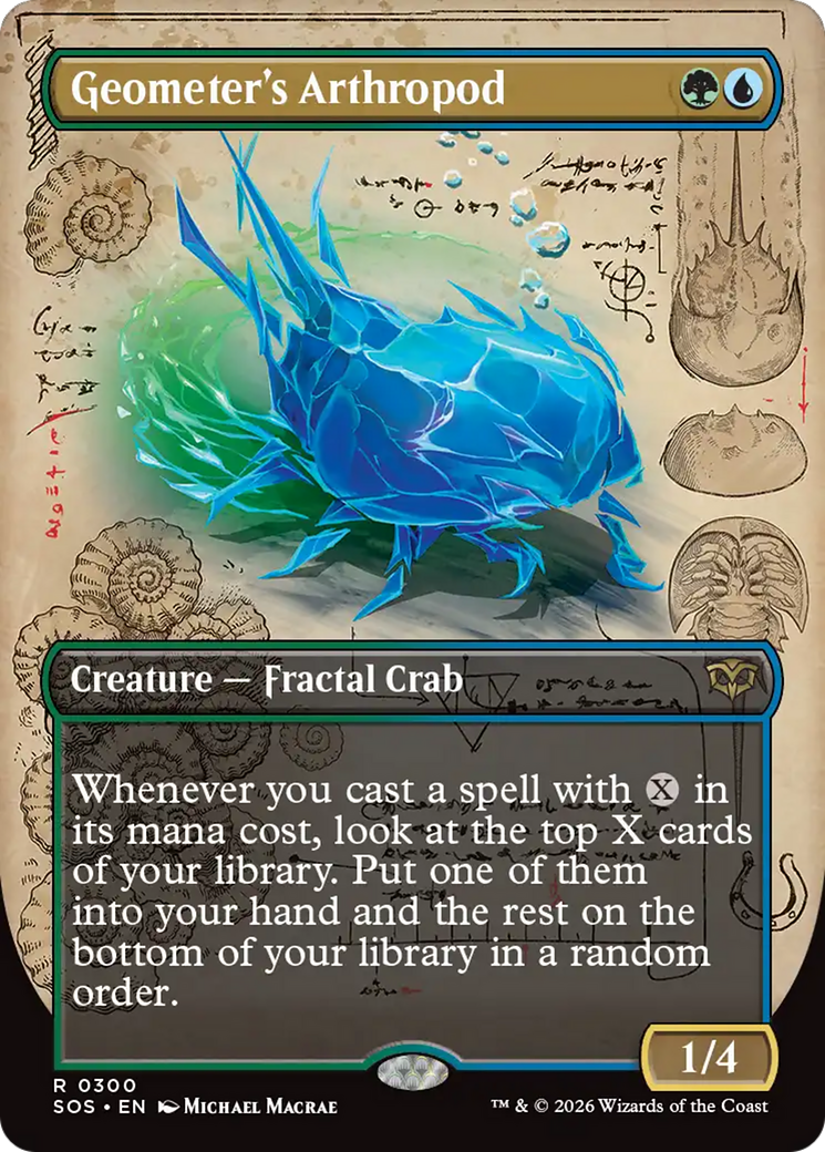 Geometer's Arthropod (Borderless) [Secrets of Strixhaven] MTG Single Magic: The Gathering | Red Claw Gaming