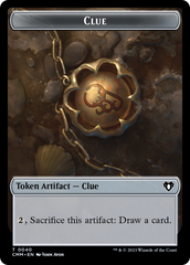 Clue // Ob Nixilis of the Black Oath Emblem Double-Sided Token [Commander Masters Tokens] MTG Single Magic: The Gathering | Red Claw Gaming