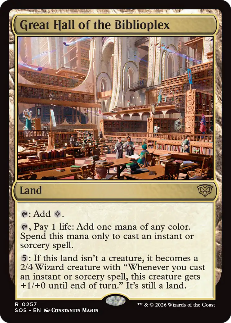 Great Hall of the Biblioplex [Secrets of Strixhaven] MTG Single Magic: The Gathering | Red Claw Gaming