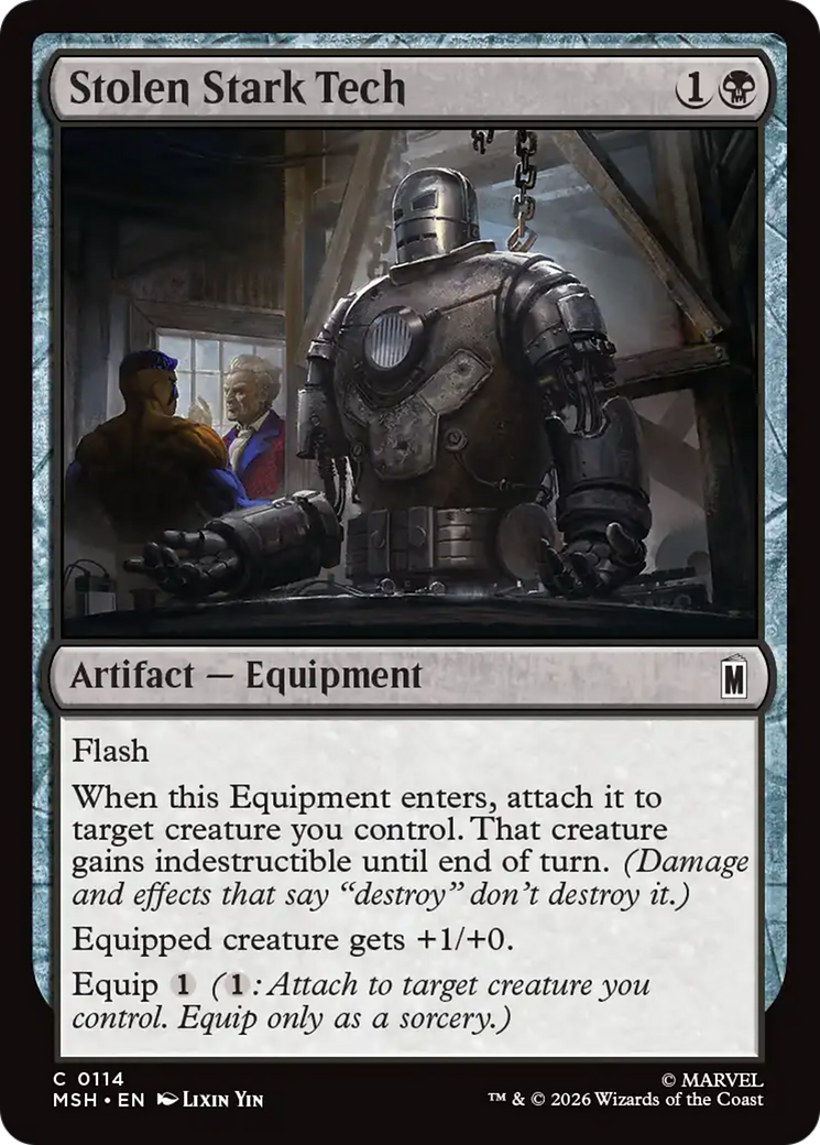 Stolen Stark Tech [Marvel Super Heroes] MTG Single Magic: The Gathering | Red Claw Gaming