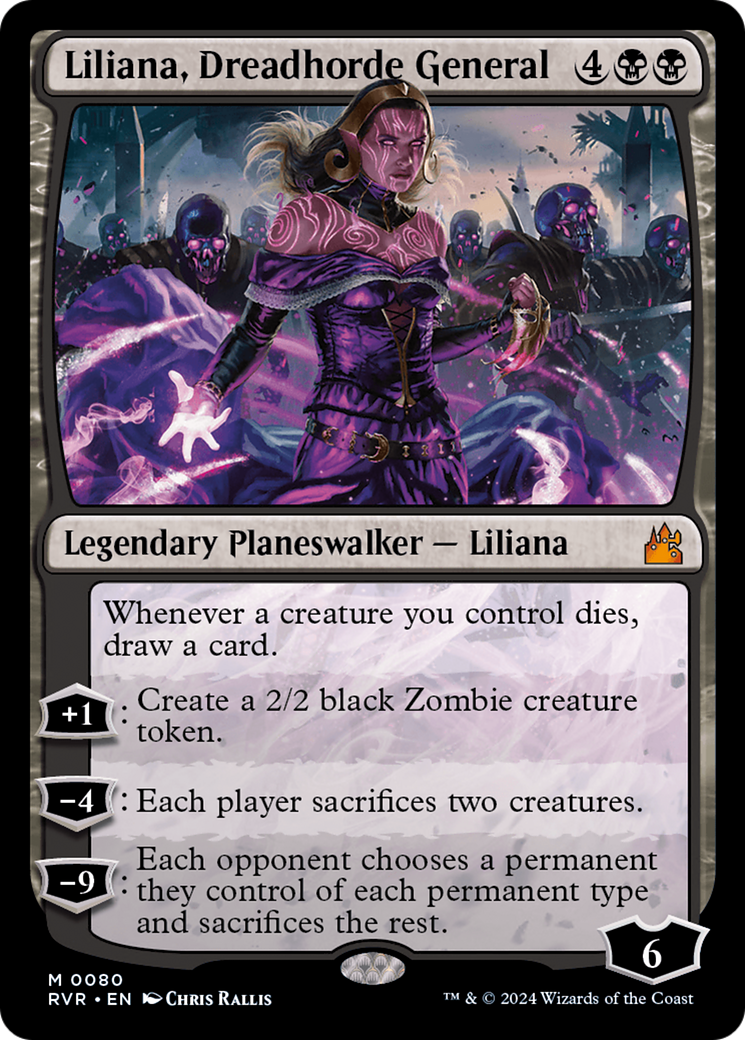 Liliana, Dreadhorde General [Ravnica Remastered] MTG Single Magic: The Gathering | Red Claw Gaming