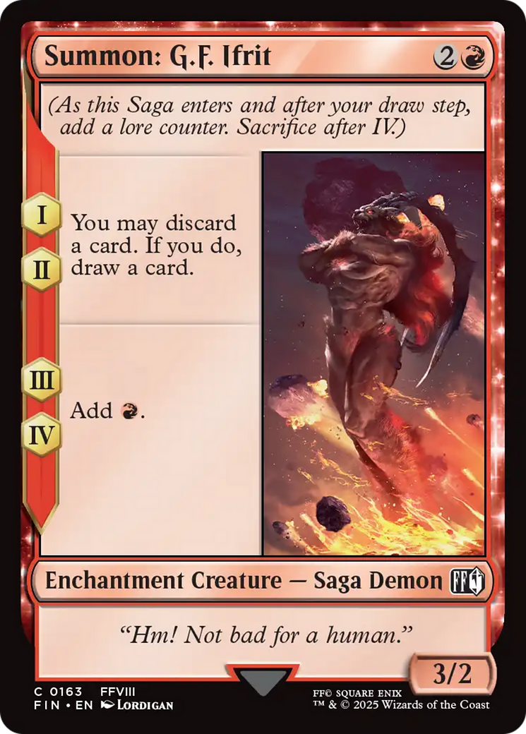 Summon: G.F. Ifrit [FINAL FANTASY] MTG Single Magic: The Gathering | Red Claw Gaming