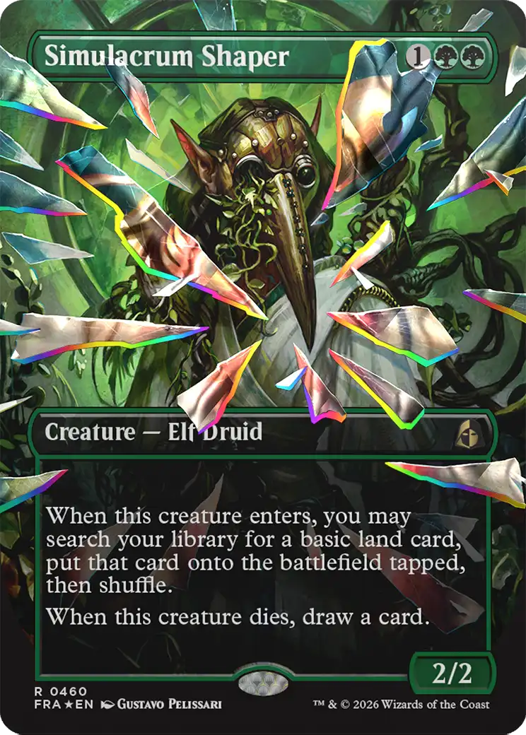 Simulacrum Shaper (Borderless) (Facet Foil) [Reality Fracture] | Red Claw Gaming