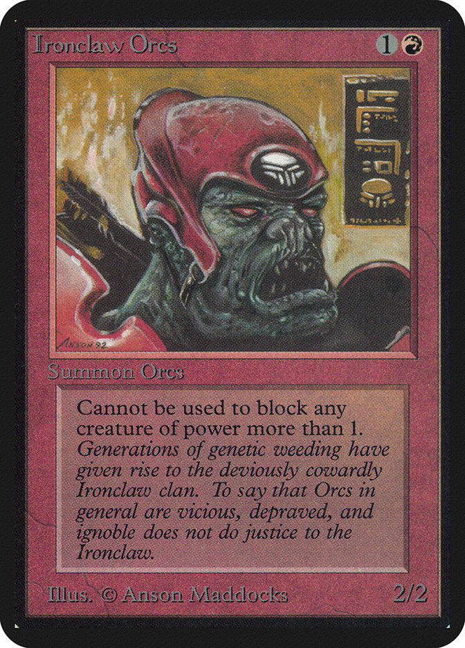 Ironclaw Orcs [Alpha Edition] MTG Single Magic: The Gathering | Red Claw Gaming