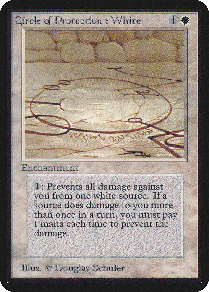 Circle of Protection: White [Alpha Edition] MTG Single Magic: The Gathering | Red Claw Gaming