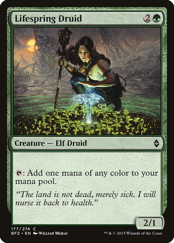 Lifespring Druid [Battle for Zendikar] MTG Single Magic: The Gathering | Red Claw Gaming