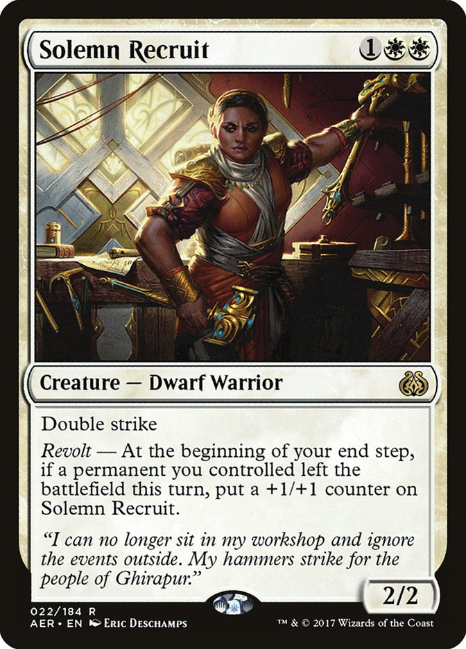 Solemn Recruit [Aether Revolt] MTG Single Magic: The Gathering | Red Claw Gaming