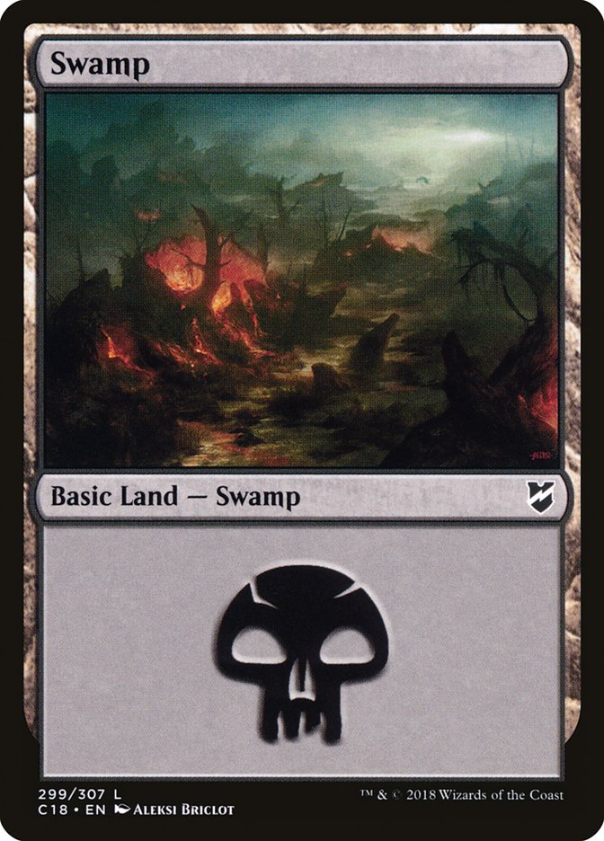 Swamp (299) [Commander 2018] MTG Single Magic: The Gathering | Red Claw Gaming