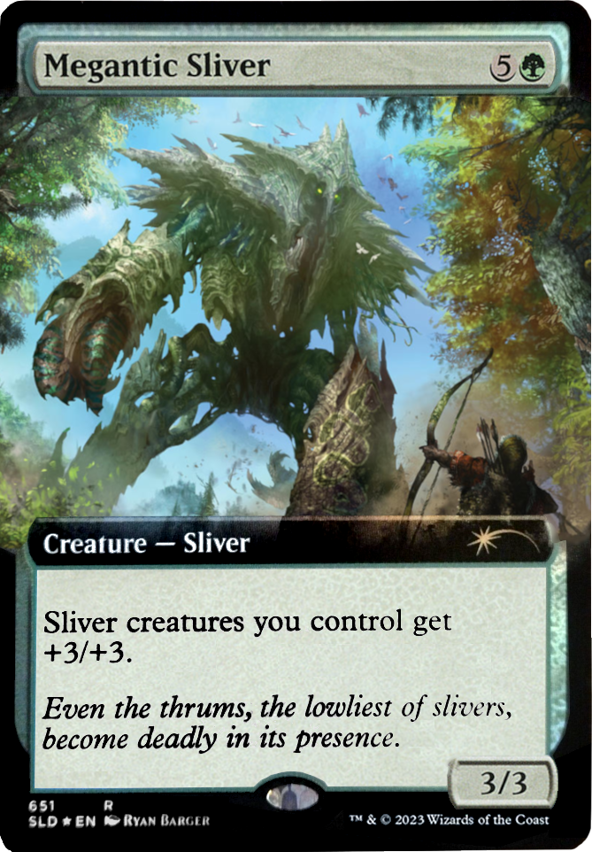 Megantic Sliver (Extended Art) [Secret Lair Drop Promos] MTG Single Magic: The Gathering | Red Claw Gaming