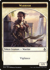 Adorned Pouncer // Warrior Double-Sided Token [Hour of Devastation Tokens] MTG Single Magic: The Gathering | Red Claw Gaming