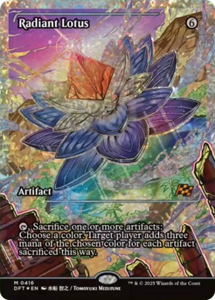 Radiant Lotus (Showcase) (Fracture Foil) [Aetherdrift] MTG Single Magic: The Gathering | Red Claw Gaming