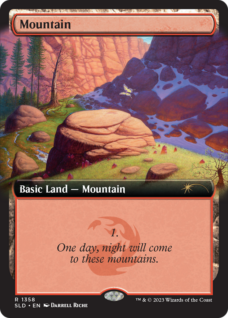 Mountain (1358) [Secret Lair Drop Series] MTG Single Magic: The Gathering | Red Claw Gaming