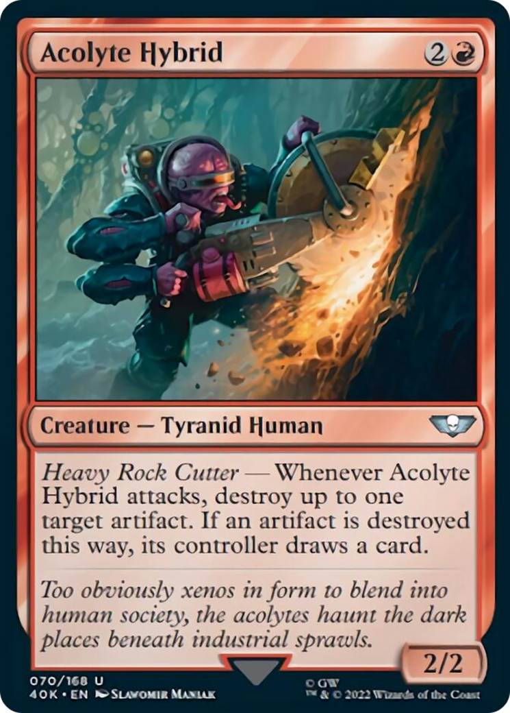 Acolyte Hybrid (Surge Foil) [Warhammer 40,000] MTG Single Magic: The Gathering | Red Claw Gaming