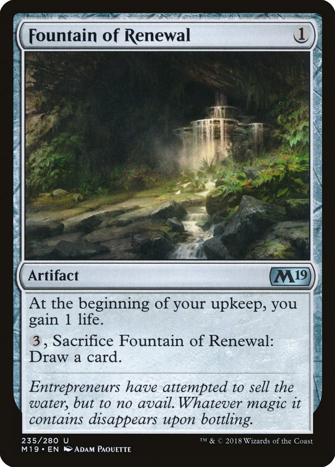 Fountain of Renewal [Core Set 2019] MTG Single Magic: The Gathering | Red Claw Gaming