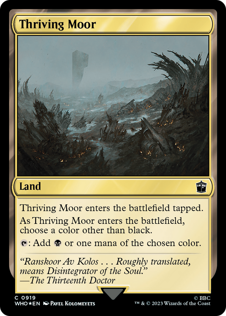 Thriving Moor (Surge Foil) [Doctor Who] MTG Single Magic: The Gathering | Red Claw Gaming