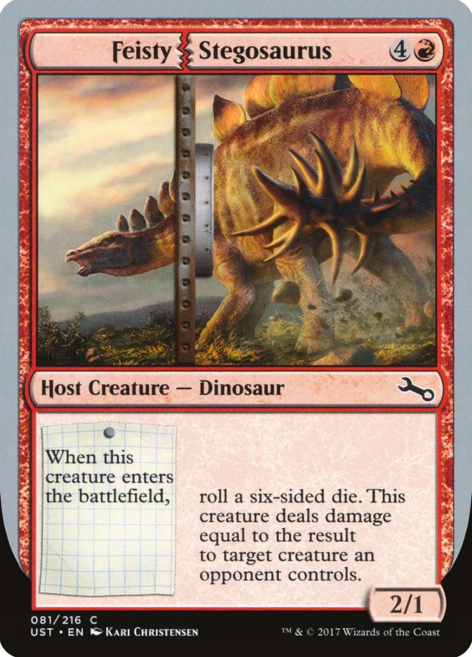 Feisty Stegosaurus [Unstable] MTG Single Magic: The Gathering | Red Claw Gaming