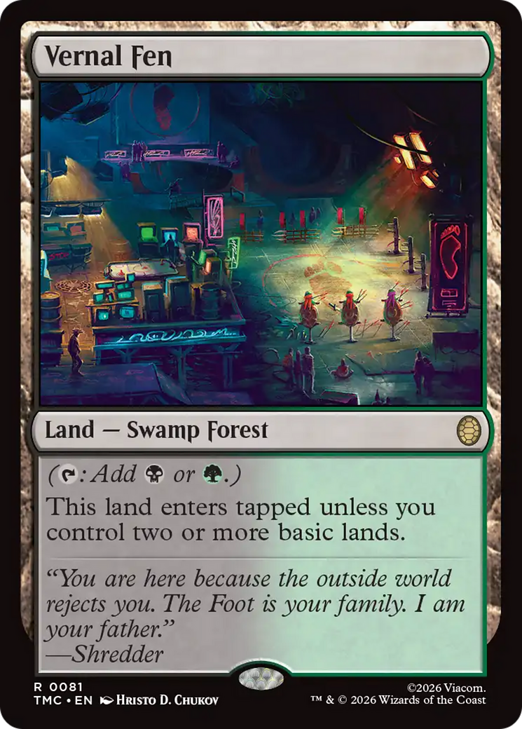 Vernal Fen [Teenage Mutant Ninja Turtles Commander] MTG Single Magic: The Gathering | Red Claw Gaming