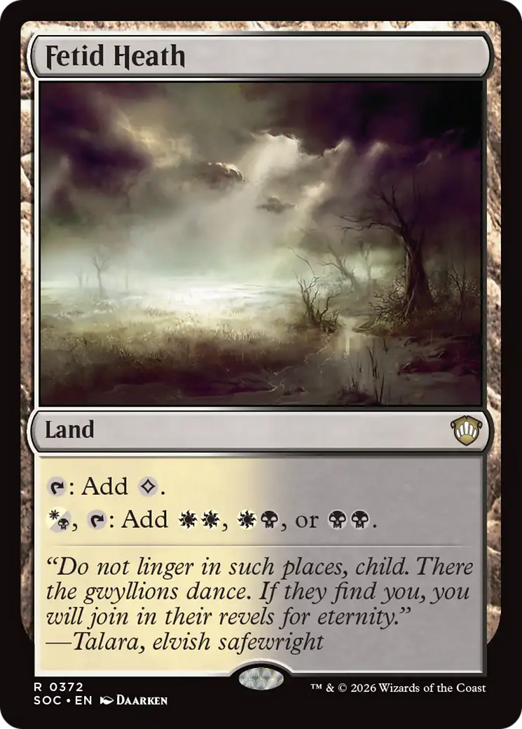 Fetid Heath [Secrets of Strixhaven Commander] MTG Single Magic: The Gathering | Red Claw Gaming