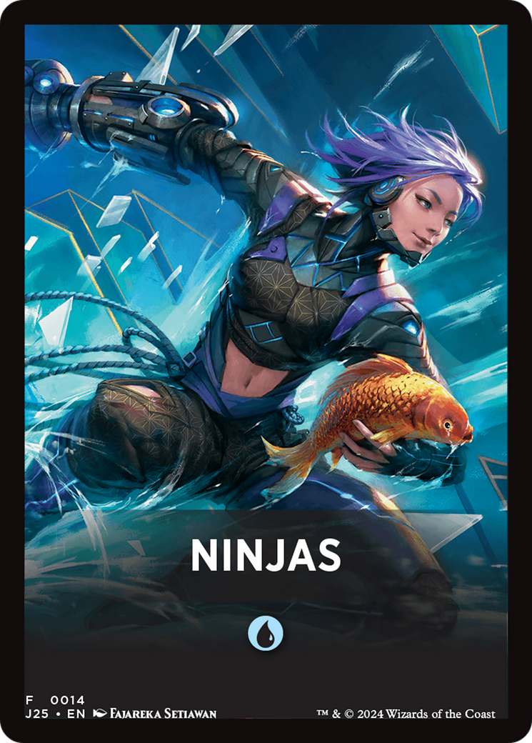 Ninjas Theme Card [Foundations Jumpstart Front Cards] MTG Single Magic: The Gathering | Red Claw Gaming