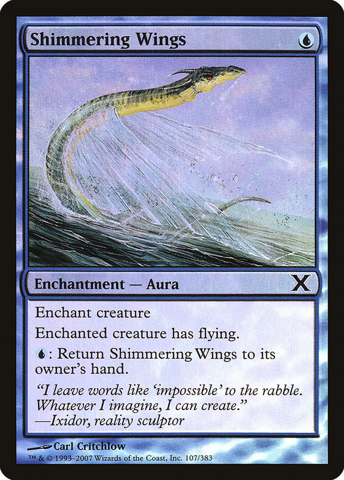 Shimmering Wings (Premium Foil) [Tenth Edition] MTG Single Magic: The Gathering | Red Claw Gaming