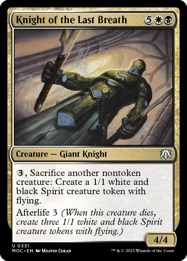 Knight of the Last Breath [March of the Machine Commander] MTG Single Magic: The Gathering | Red Claw Gaming