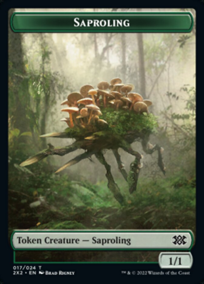 Saproling // Vampire Double-Sided Token [Double Masters 2022 Tokens] MTG Single Magic: The Gathering | Red Claw Gaming