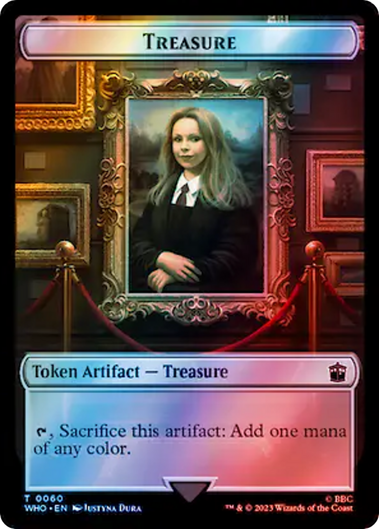 Alien Rhino // Treasure (0060) Double-Sided Token (Surge Foil) [Doctor Who Tokens] MTG Single Magic: The Gathering | Red Claw Gaming