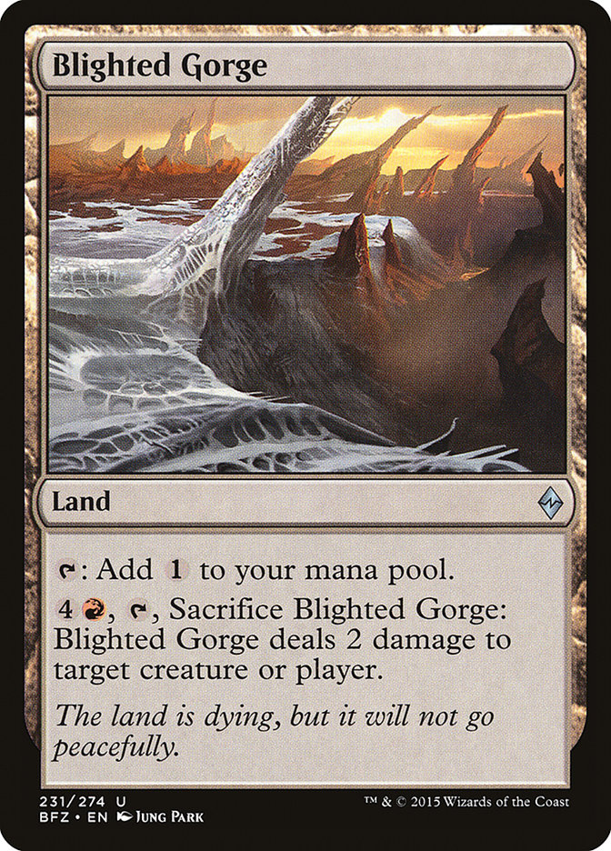 Blighted Gorge [Battle for Zendikar] MTG Single Magic: The Gathering | Red Claw Gaming