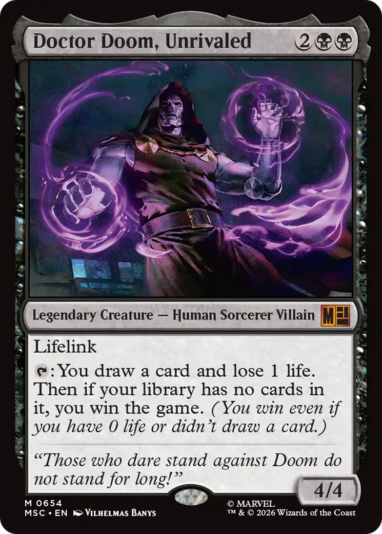 Doctor Doom, Unrivaled [Marvel Super Heroes Commander] MTG Single Magic: The Gathering | Red Claw Gaming