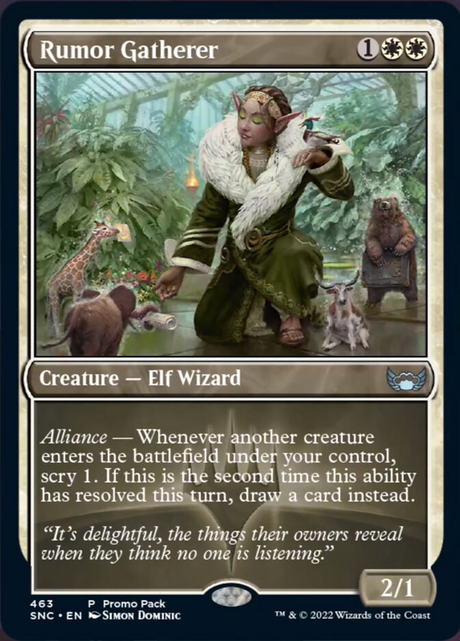 Rumor Gatherer (Promo Pack) [Streets of New Capenna] MTG Single Magic: The Gathering | Red Claw Gaming