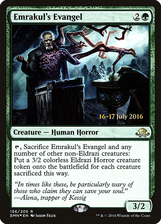 Emrakul's Evangel [Eldritch Moon Prerelease Promos] MTG Single Magic: The Gathering | Red Claw Gaming