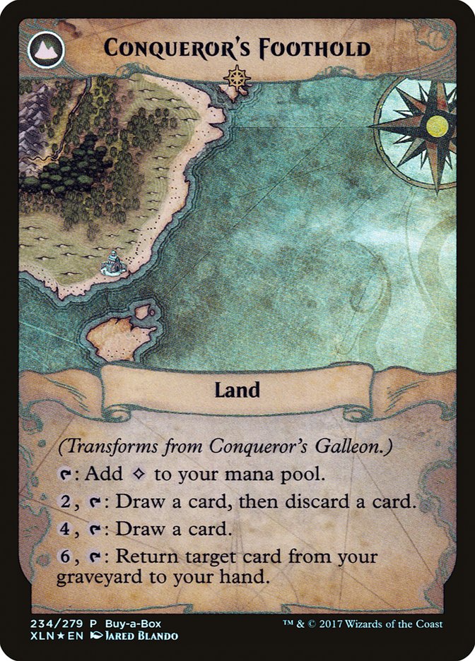 Conqueror's Galleon // Conqueror's Foothold (Buy-A-Box) [Ixalan Treasure Chest] MTG Single Magic: The Gathering | Red Claw Gaming