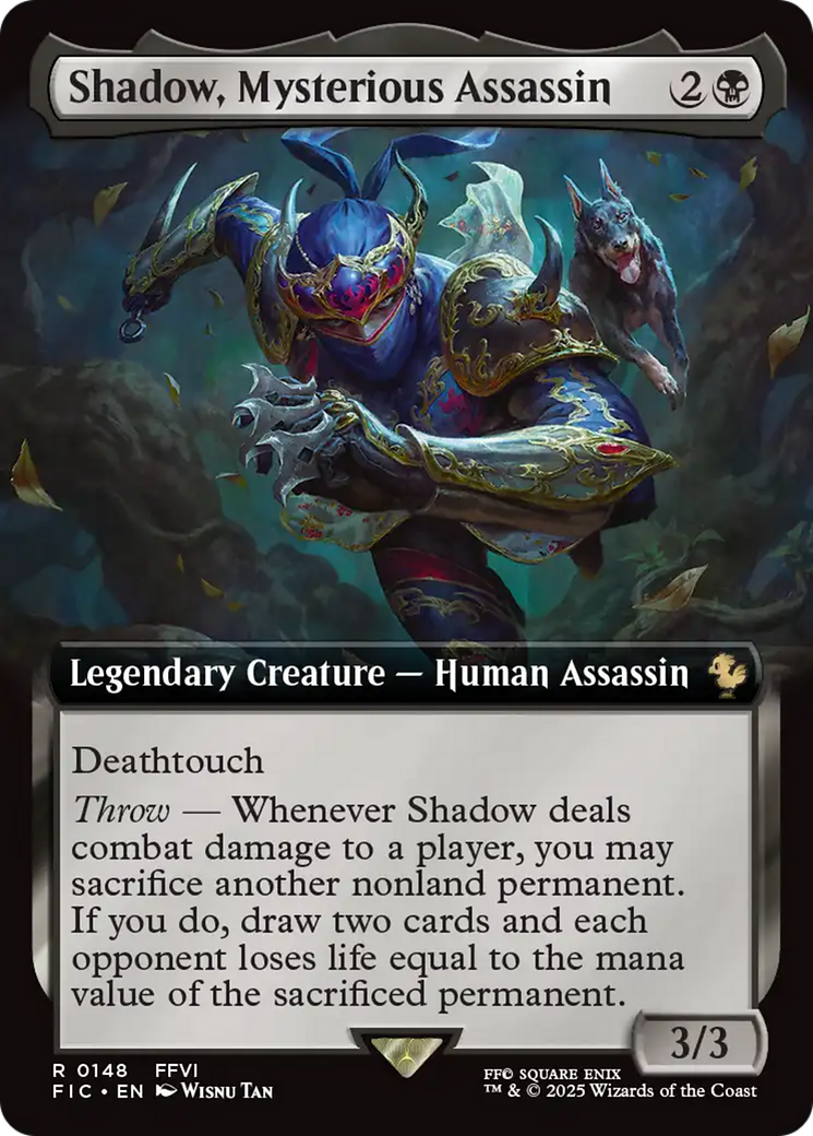 Shadow, Mysterious Assassin (Extended Art) [FINAL FANTASY Commander] MTG Single Magic: The Gathering | Red Claw Gaming