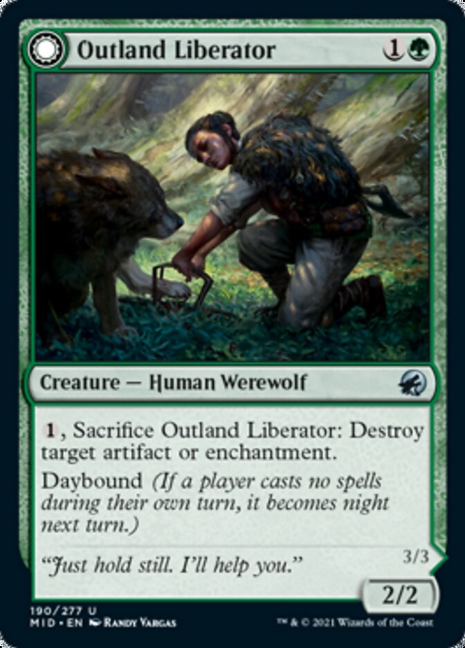 Outland Liberator // Frenzied Trapbreaker [Innistrad: Midnight Hunt] MTG Single Magic: The Gathering | Red Claw Gaming