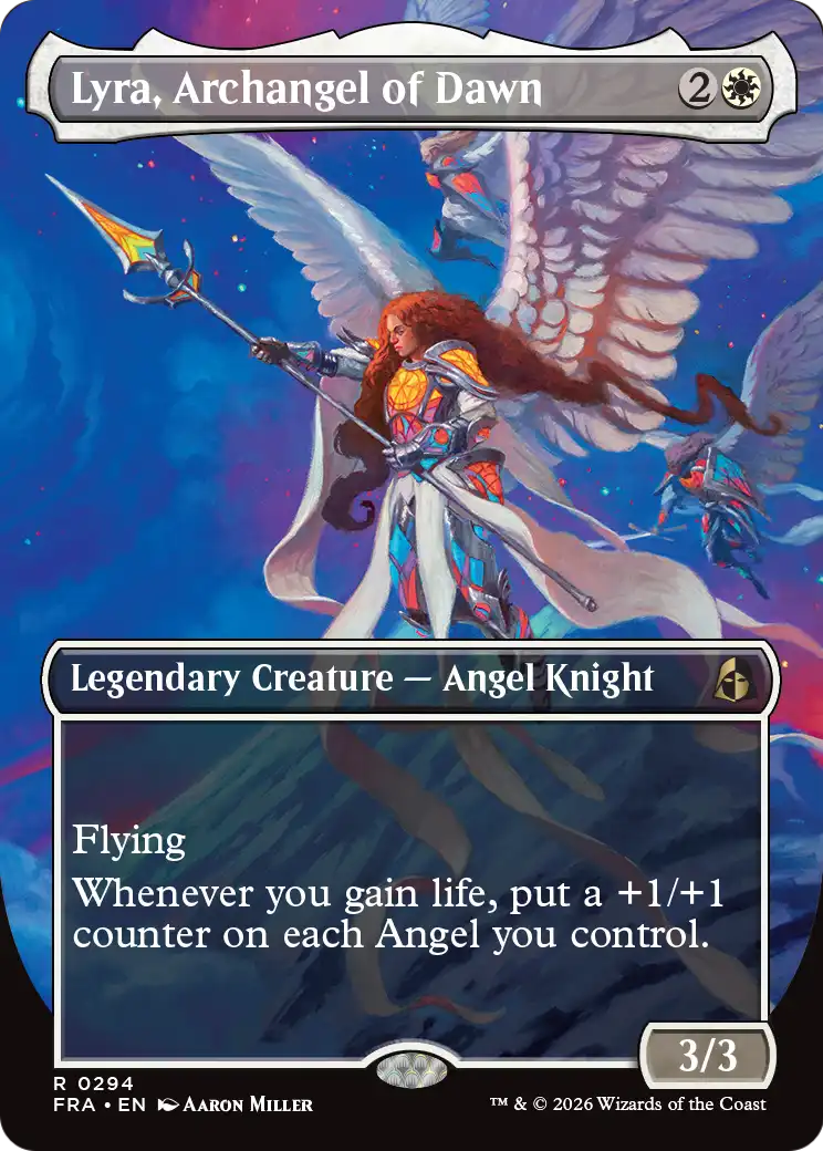 Lyra, Archangel of Dawn (Borderless) [Reality Fracture] | Red Claw Gaming