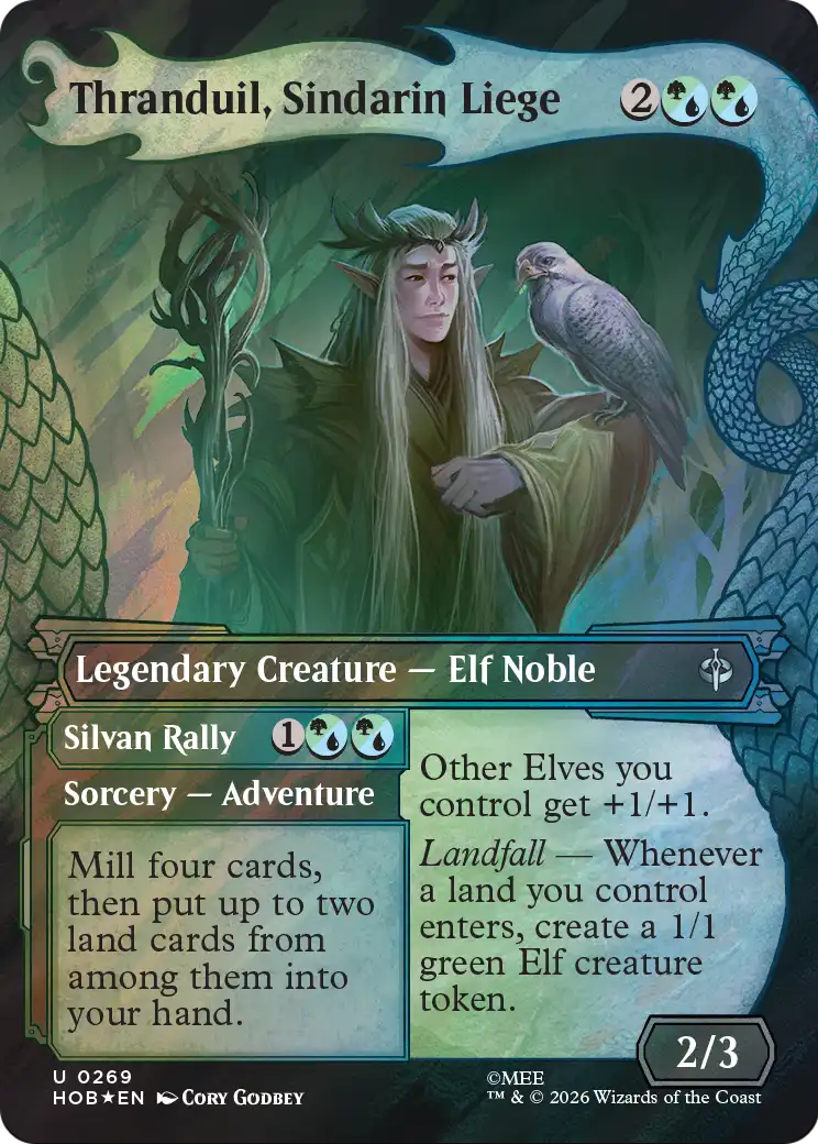 Thranduil, Sindarin Liege (Showcase) (Surge Foil) [The Hobbit] | Red Claw Gaming