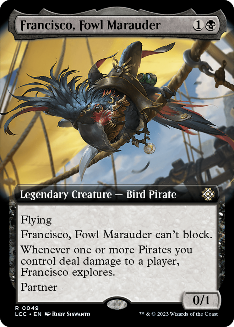 Francisco, Fowl Marauder (Extended Art) [The Lost Caverns of Ixalan Commander] MTG Single Magic: The Gathering | Red Claw Gaming