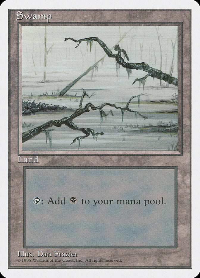 Swamp (Branches on Left and Right of Frame) [Fourth Edition] MTG Single Magic: The Gathering | Red Claw Gaming