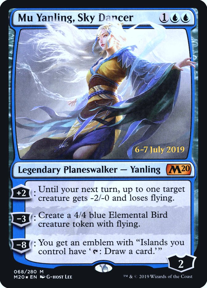 Mu Yanling, Sky Dancer [Core Set 2020 Prerelease Promos] MTG Single Magic: The Gathering | Red Claw Gaming