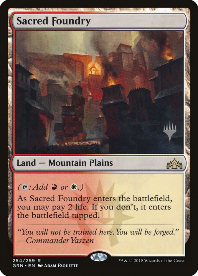 Sacred Foundry (Promo Pack) [Guilds of Ravnica Promos] MTG Single Magic: The Gathering | Red Claw Gaming