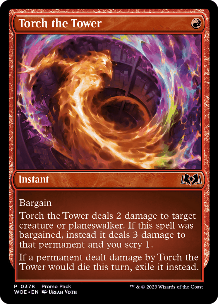 Torch the Tower (Promo Pack) [Wilds of Eldraine Promos] MTG Single Magic: The Gathering | Red Claw Gaming