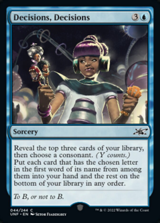 Decisions, Decisions [Unfinity] MTG Single Magic: The Gathering    | Red Claw Gaming