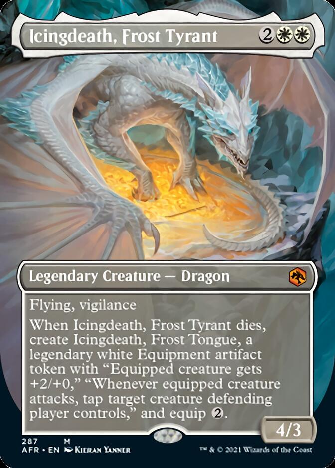 Icingdeath, Frost Tyrant (Borderless Alternate Art) [Dungeons & Dragons: Adventures in the Forgotten Realms] MTG Single Magic: The Gathering | Red Claw Gaming