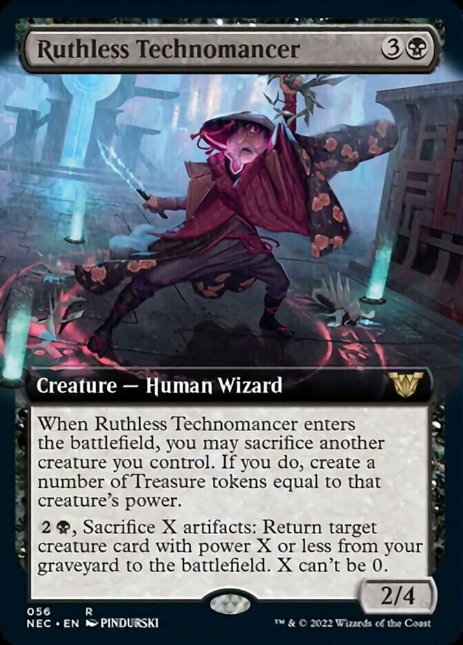 Ruthless Technomancer (Extended Art) [Kamigawa: Neon Dynasty Commander] MTG Single Magic: The Gathering | Red Claw Gaming