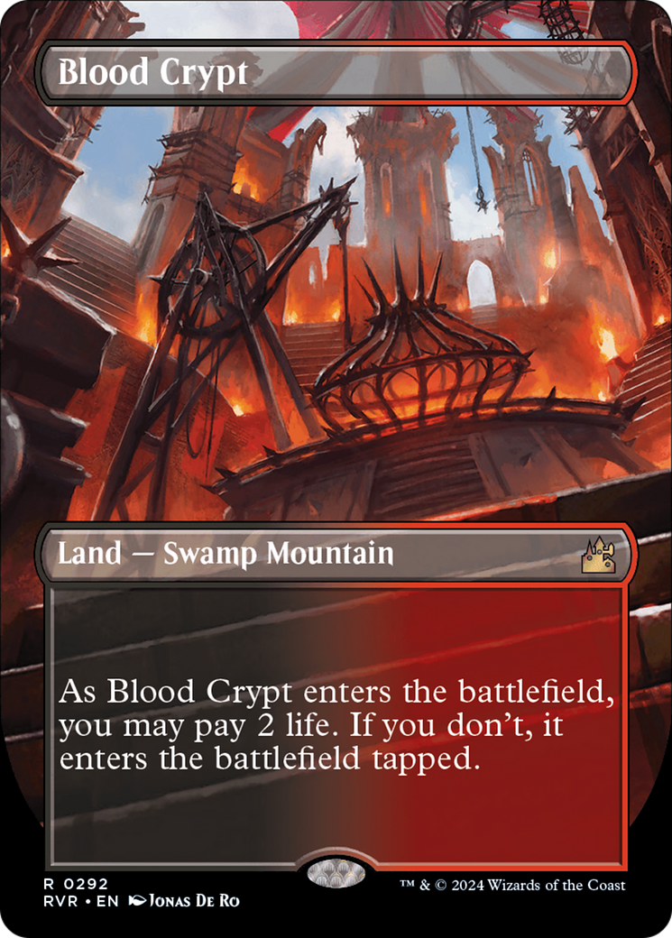 Blood Crypt (Borderless) [Ravnica Remastered] MTG Single Magic: The Gathering | Red Claw Gaming