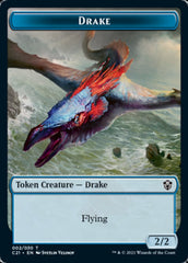 Drake // Elemental (002) Double-Sided Token [Commander 2021 Tokens] MTG Single Magic: The Gathering | Red Claw Gaming